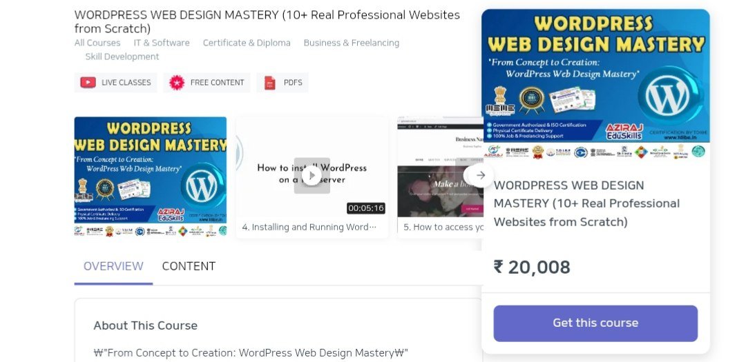 WORDPRESS WEB DESIGN MASTERY (10+ Real Professional Websites from Scratch)